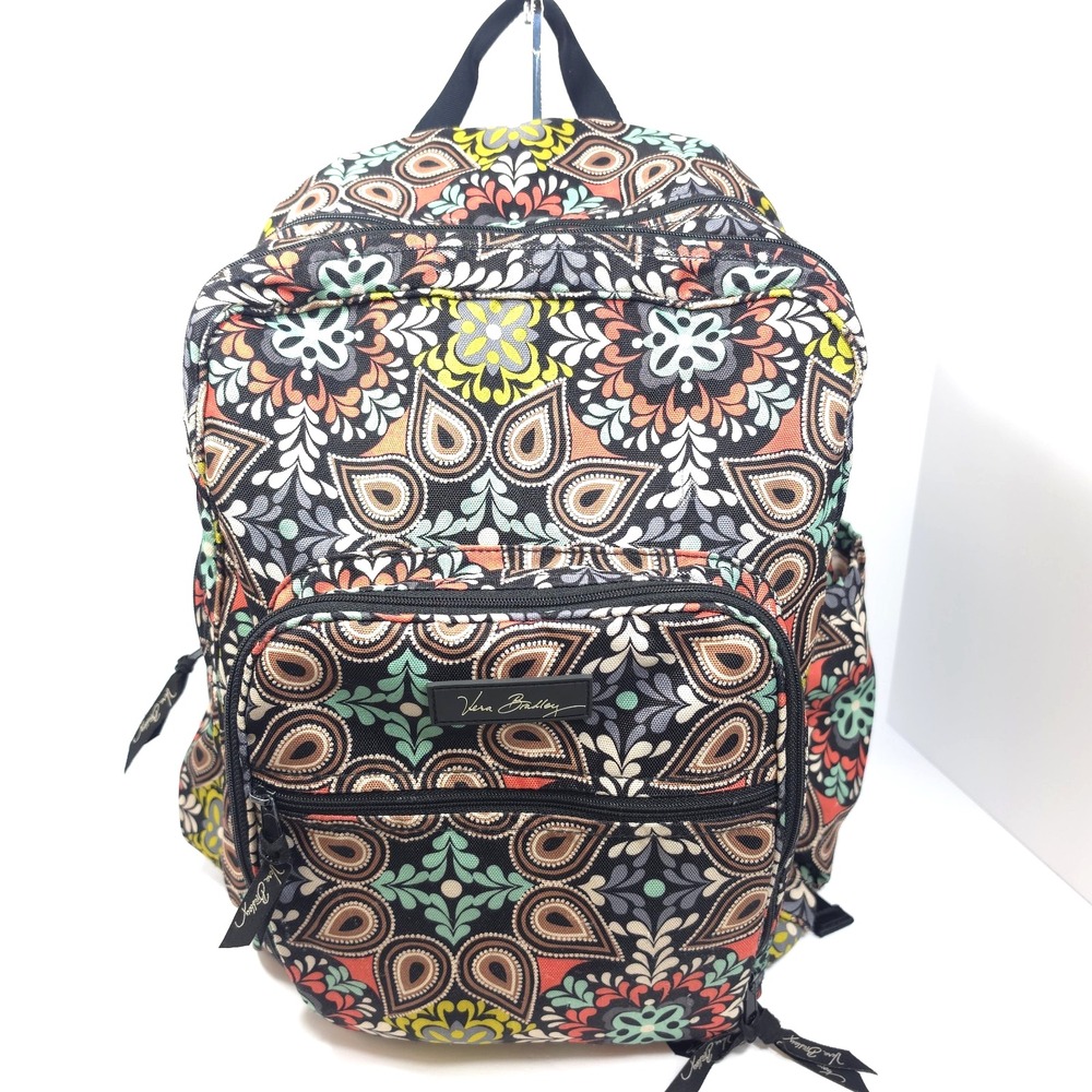 Vera Bradley Campus Backpack Sierra Paisley Quilted Cotton Laptop School Bag...